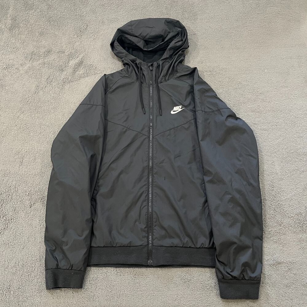 Nike Sportswear Windrunner Black Hooded Windbreaker Track Jacket Men's Size M
